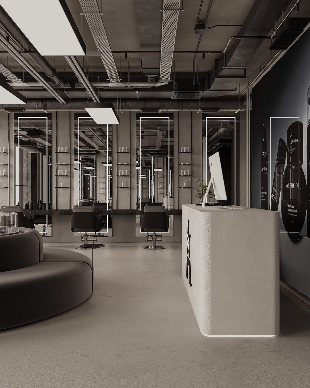 The desk — A Star Barbers, Jumeirah Lake Towers