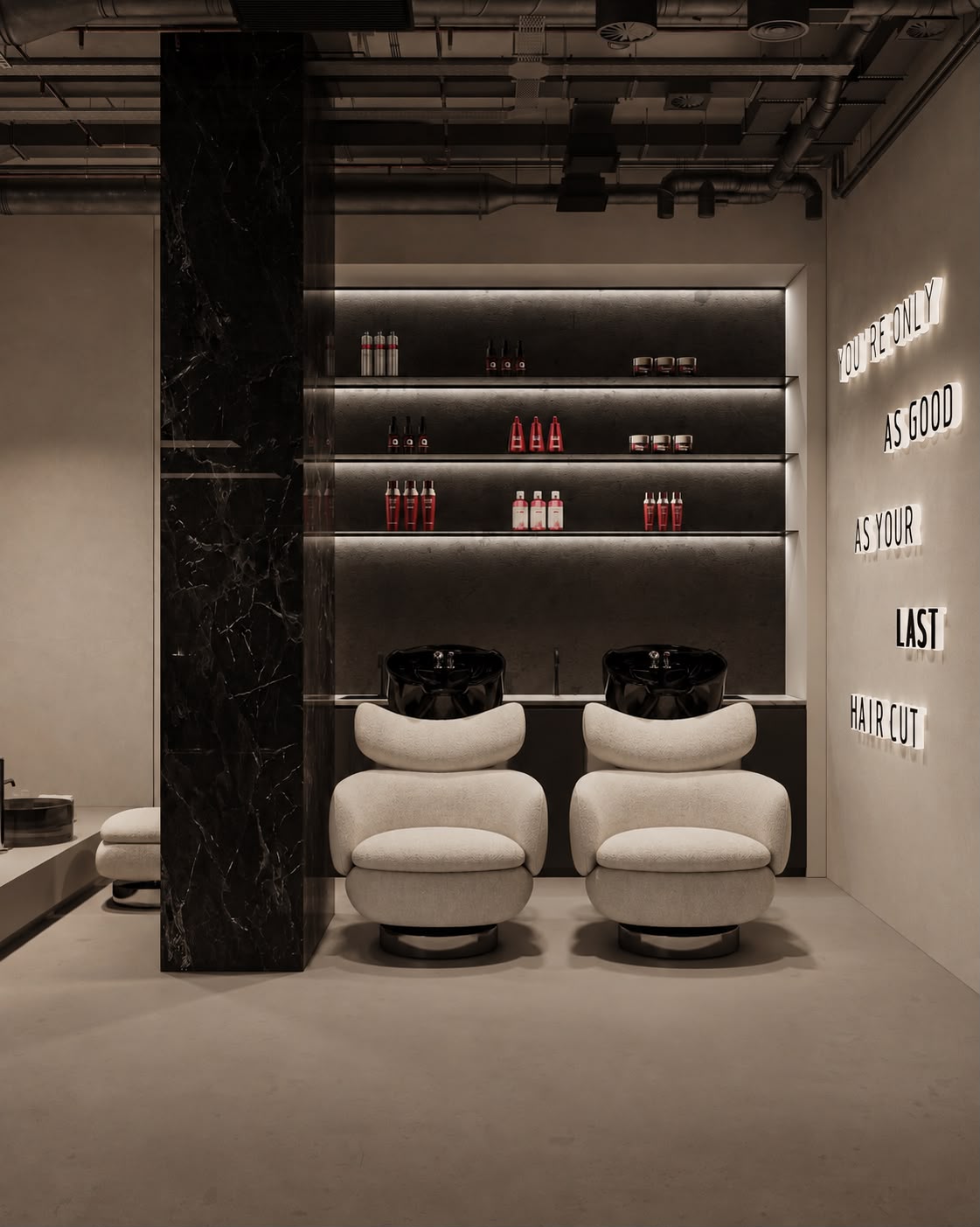 The wash pair — A Star Barbers, Jumeirah Lake Towers